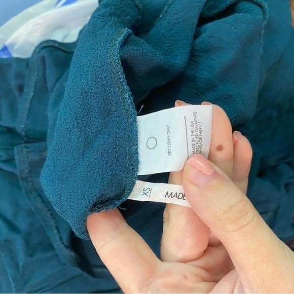 Reformation / teal  Blue Cutout crepe  Mini Dress XS - Picture 3 of 5